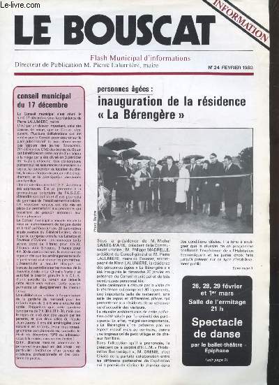 LE BOUSCAT - FLASH MUNICIPAL D'INFORMATIONS - N 24 - FEVRIER 1980