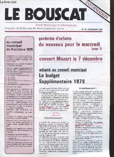 LE BOUSCAT - FLASH MUNICIPAL D'INFORMATIONS - N 22 - DECEMBRE 1979