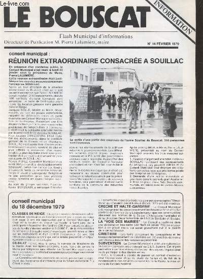 LE BOUSCAT - FLASH MUNICIPAL D'INFORMATIONS - N14 - FEVRIER 1979