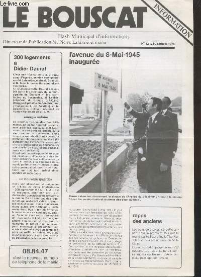 LE BOUSCAT - FLASH MUNICIPAL D'INFORMATIONS - N 12 - DECEMBRE 1978