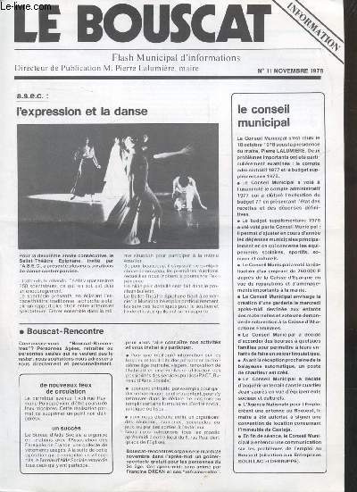 LE BOUSCAT - FLASH MUNICIPAL D'INFORMATIONS - N 11 - NOVEMBRE 1978
