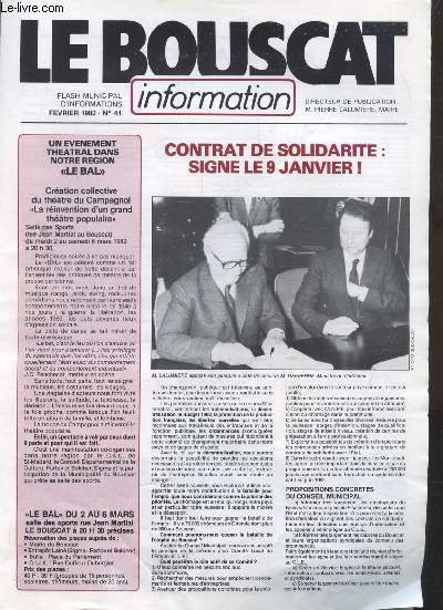 LE BOUSCAT - FLASH MUNICIPAL D'INFORMATIONS - N 44  - FEVRIER 1982
