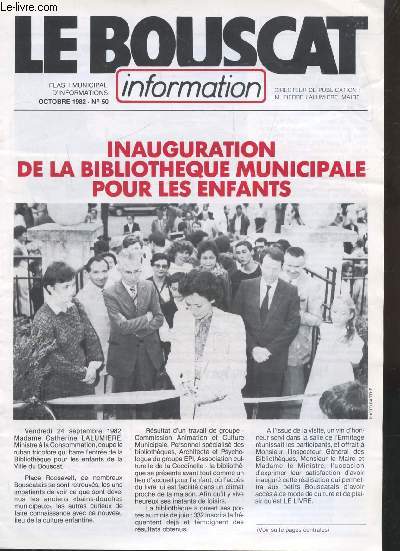 LE BOUSCAT - FLASH MUNICIPAL D'INFORMATIONS - N 50 - OCTOBRE 1982