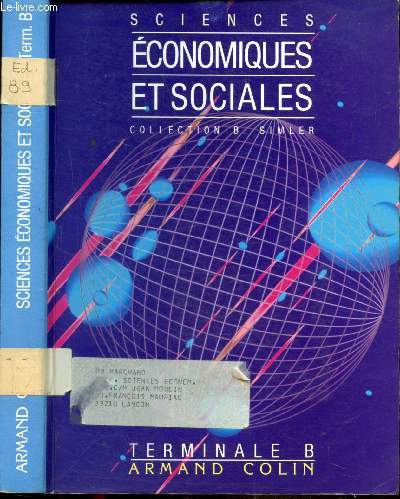 SCIENCES ECONOMIQUES ET SOCIALES - TERMINALE B -