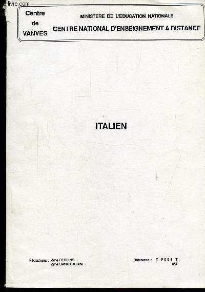 ITALIEN - E F004 T - 057