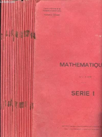 MATHEMATIQUES - 1ERE ANNEE - SERIES 1 A 18 - FORMATION GENERALE -