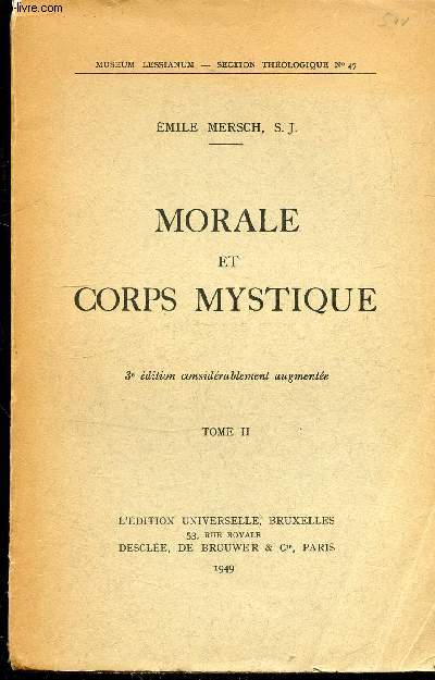 MORALE ET CORPS MYSTIQUE - TOME 2