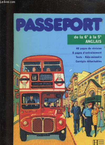 PASSEPORT DE LA 6E A LA 5E ANGLAIS.