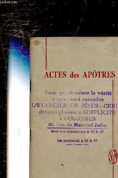 ACTES DES APOTRES