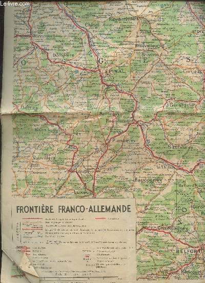 CARTE FRONTIERE FRANCO-ALLEMANDE - SUPPLEMENT AU NUMERO L'ILLUSTRATION DU 11 NOVEMBRE 1939