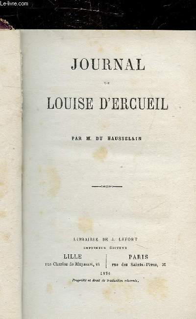 JOURNAL DE LOUISE D'ERCUEIL