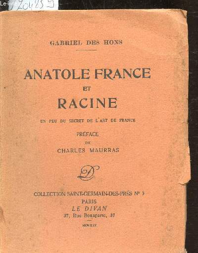 ANATOLE FRANCE ET RACINE