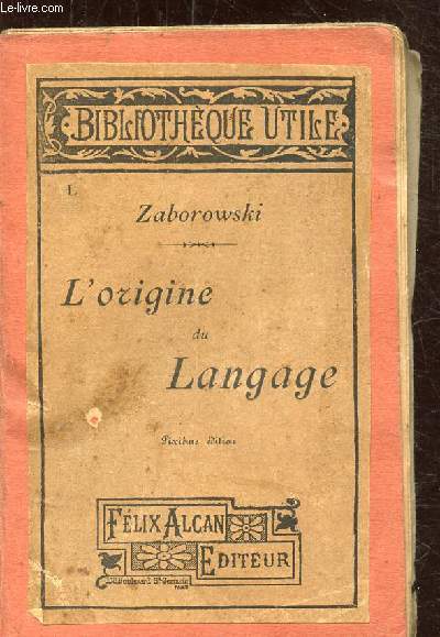 L'ORIGINE DU LANGAGE