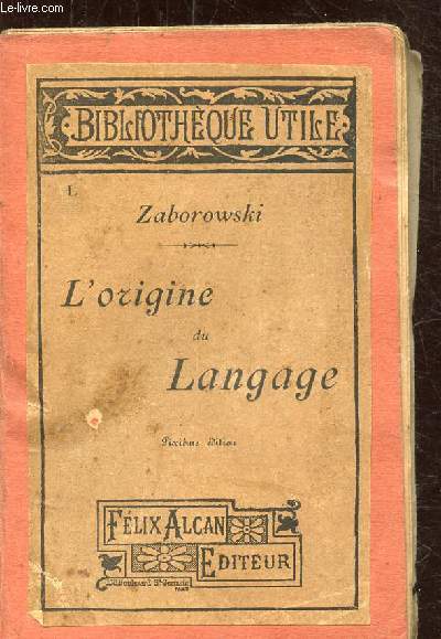 L'ORIGINE DU LANGAGE