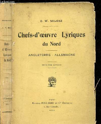 CHEFS D'OEUVRE LYRIQUES DU NORD -ANGLETERRE/ALLEMAGNE -