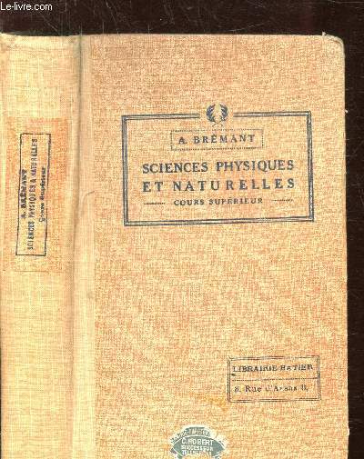 SCIENCES PHYSIQUES ET NATURELLES - COURS SUPERIEUR