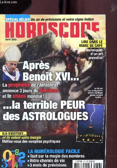 HOROSCOPE - N757- AVRIL 2013 - LA TERRIBLE PEUR DES ASTROLOGUES -