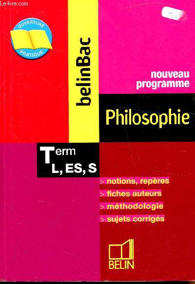 Philosophie - Ter L, ES, S