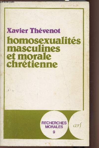 Homosexualite masculines et morale chrtienne