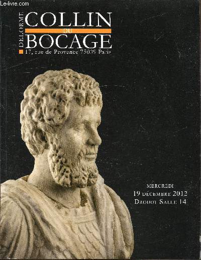 Archologie - Art prcolombien - Arts asiatiques - Mercredi 19 dcembre 2012 - Drouot-richelieu - Salle 14  14 h.
