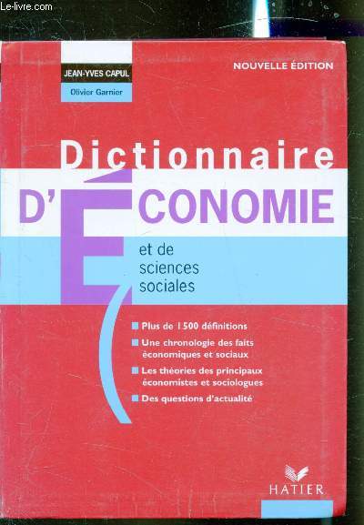 Dictionnaire d'conomie et de sciences sociales
