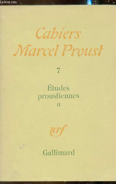Etudes proustiennes - Volume 2 - collection 