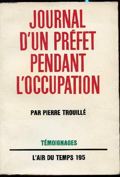 Journal d'un Prfet pendant l'occupation