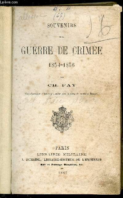 Souvenirs de la guerre de Crime 1854-1856