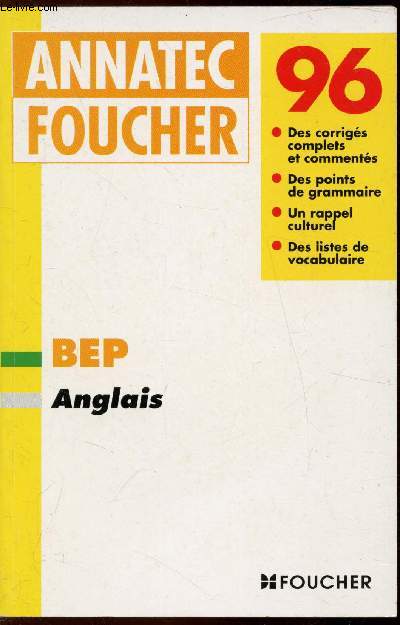Annatec Foucher - 96 - Anglais -
