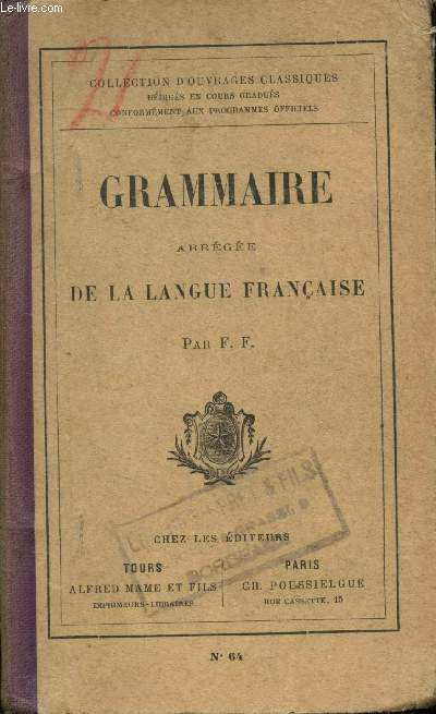 Grammaire abrge de la langue Franaise