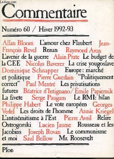 Commentaire - Numro 60 - Hiver 1992 -93