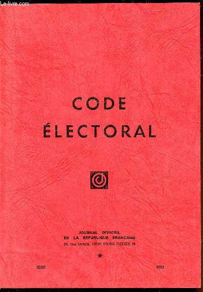 Code Electoral - 20007 -