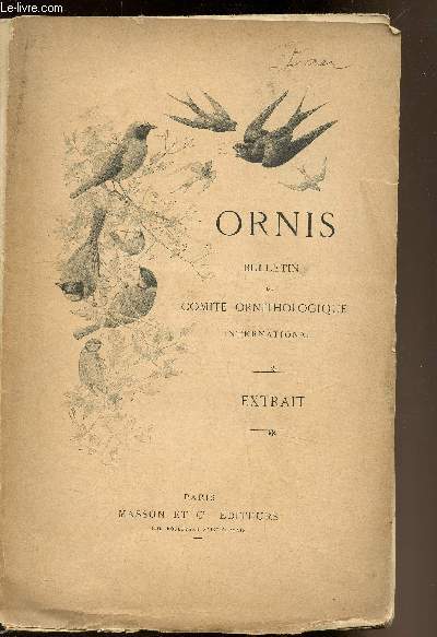 Ornis - Bulletin du Comit ornithologique international - Extrait -