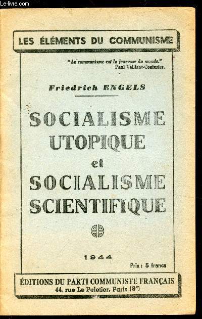 Les lments du communisme - Socialisme utopique et socialisme scientifique