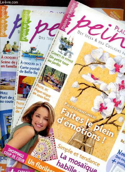 Plaisirs de peindre - Lot de 3 numros n7 - 8 - 9 - Fvrier 2005 Aout 2005 -