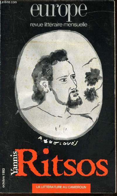Europe - Revue littraire mensuelle - Yannis Ritsos - Octobre 1993 - n774 - La littrature au Cameroun
