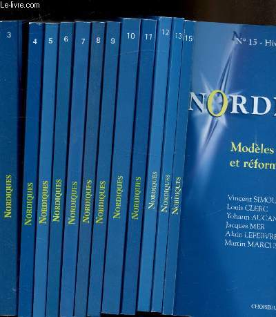 Revue Nordiques - du N3 au n15. Absence des numros 1 - 2 et 14.
