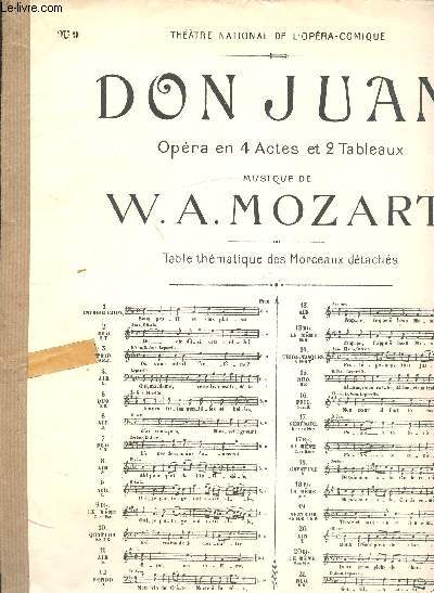 Don Juan - Opra en 4 actes et 2 tableaux - A.C. 1303 - partition n9