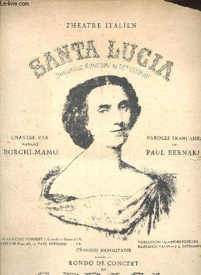 Santa Lucia - Barcarolle Napolitaire de Thre Cottrau - H& Cie 2529