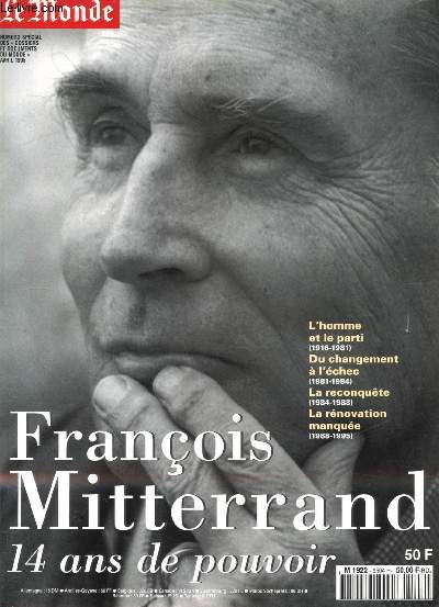 Le monde n9504 H - Franois Mitterand - 14 ans de pouvoir -