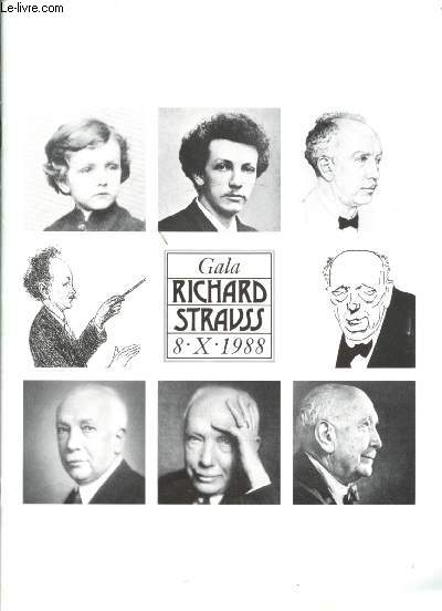 Gala Richard Strauss - 8 -10 -1988 - Programme - Numro spcial