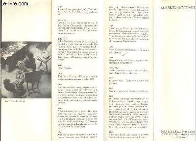 Brochure Alberto Giacometti - Sara Hildnin Taidemuseo - 11.4 - 7.6.1992