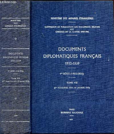 Documents diplomatiques franais 1923-1939 - 1re srie (1932-1935) - Tome VIII (1er novembre 1934-15 janvier 1935)