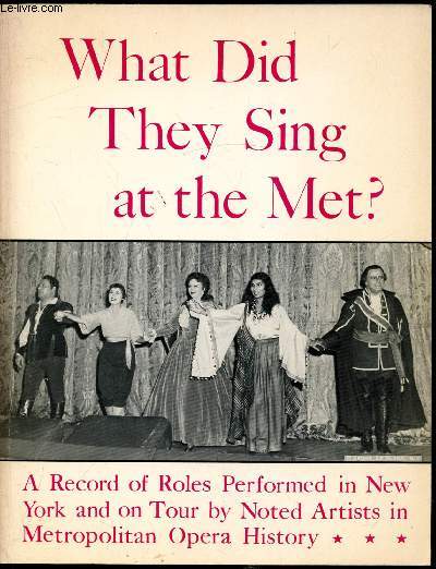 What did they sing at the met?