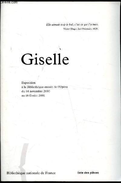 Giselle - Exposition  la Bibliothque muse de l'Opra du 14 novembre 2000 au 18 fvrier 2001 -