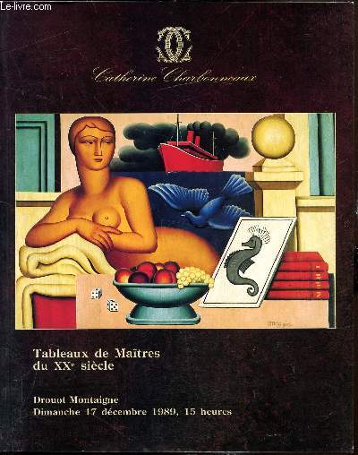 Catalogue de vente aux enchères - Dimanche 17 décembre 1989 - Drouot Montaigne - Tableaux de maîtres du XXe siècle, Art contemporain -