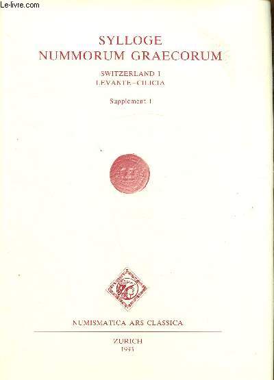 Sylloge Nummorum Graecorum - Switzerland I Levante - CIlica - Supplement 1 .