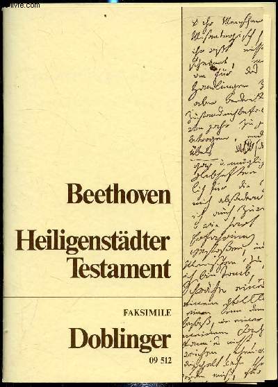Ludwig van Beethoven - Heiligenstadter Testament -  Faksimile -