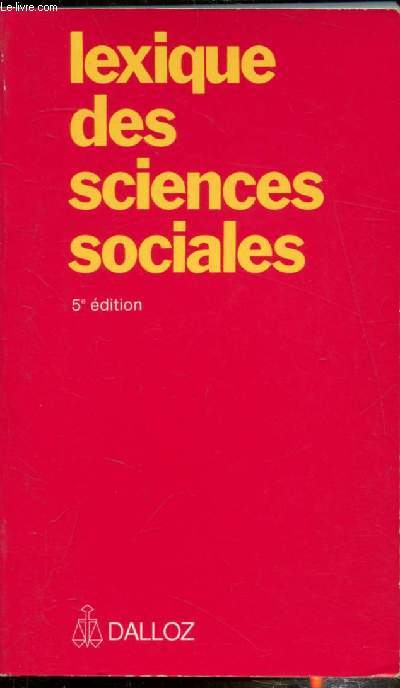 Lexique des sciences sociales -
