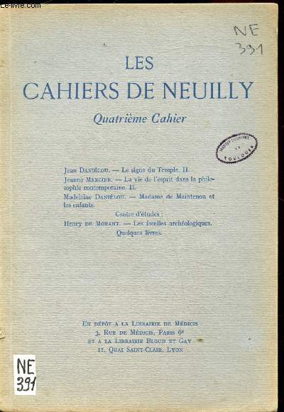 Les cahiers de Neuilly - Quatrime cahier -